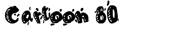 Cartoon 80 font preview